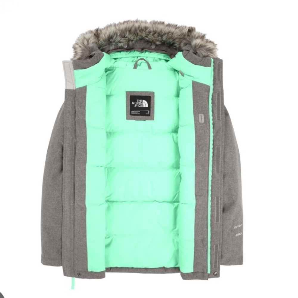 The North Face Greenland 550 Down Parka grey/mint green Girls XL